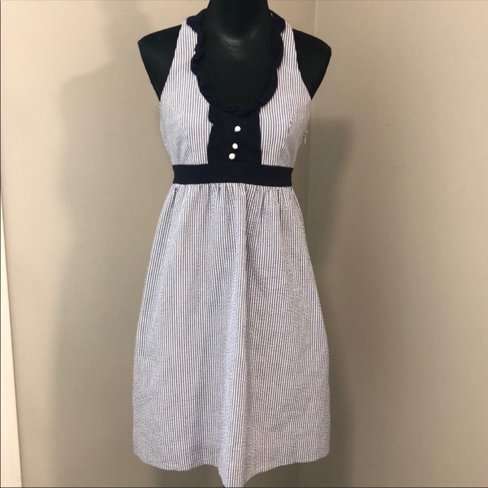 Molly Boston seersucker preppy dress sz 6